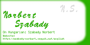 norbert szabady business card